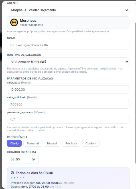 Modal Novo Agendamento
