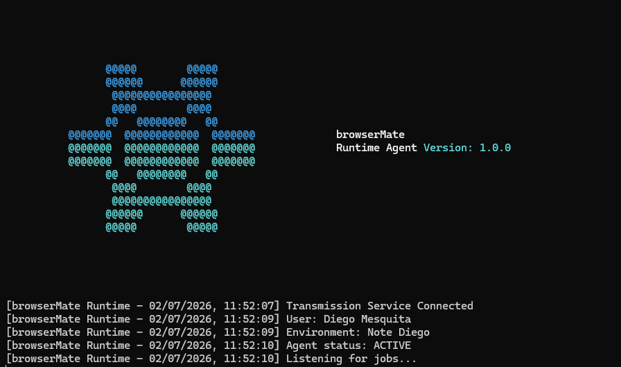 Aplicativo runtime do browserMate